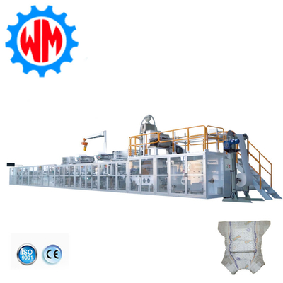 Máy chế tạo tã trẻ em tốc độ cao toàn bộ máy điều khiển PLC với năng lượng thấp