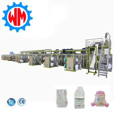 Hệ thống điều khiển tự động toàn bộ dây chuyền sản xuất tã cho trẻ em hiệu quả cao