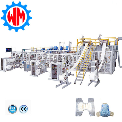 Máy chế tạo tã cho người lớn hiệu suất cao Hệ thống điều khiển tự động Xuất khẩu toàn cầu