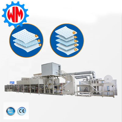 2025 Máy chế tạo Underpad đầy đủ hiệu quả cao với hệ thống đóng gói