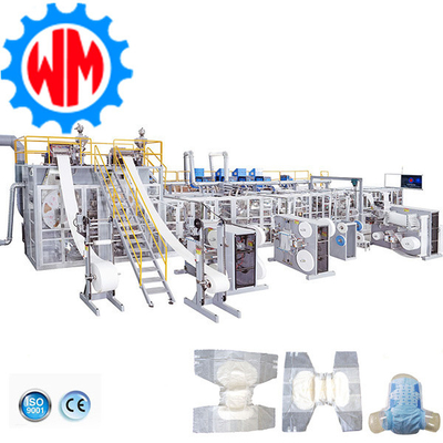 Nhà máy mạnh mẽ toàn bộ máy phục vụ 350PCS / phút người lớn tã làm máy toàn cầu xuất khẩu